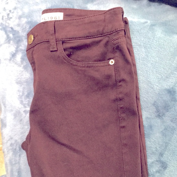 EUC DL1961 Jeans XTWILL Margaux Instasculpt Ankle Skinny Color Sangria size 25 - Picture 8 of 9